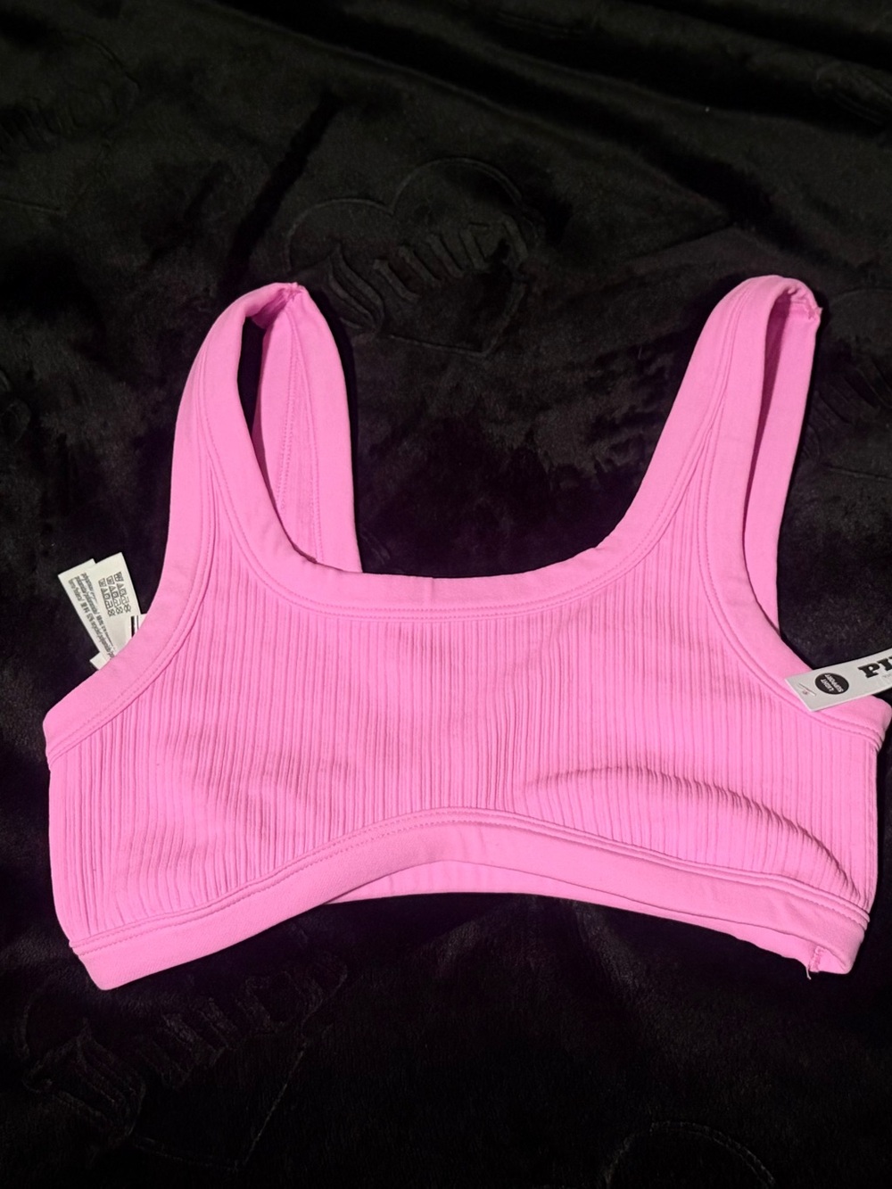 Ribbed Pink Sports Bra Pink Victoria secret